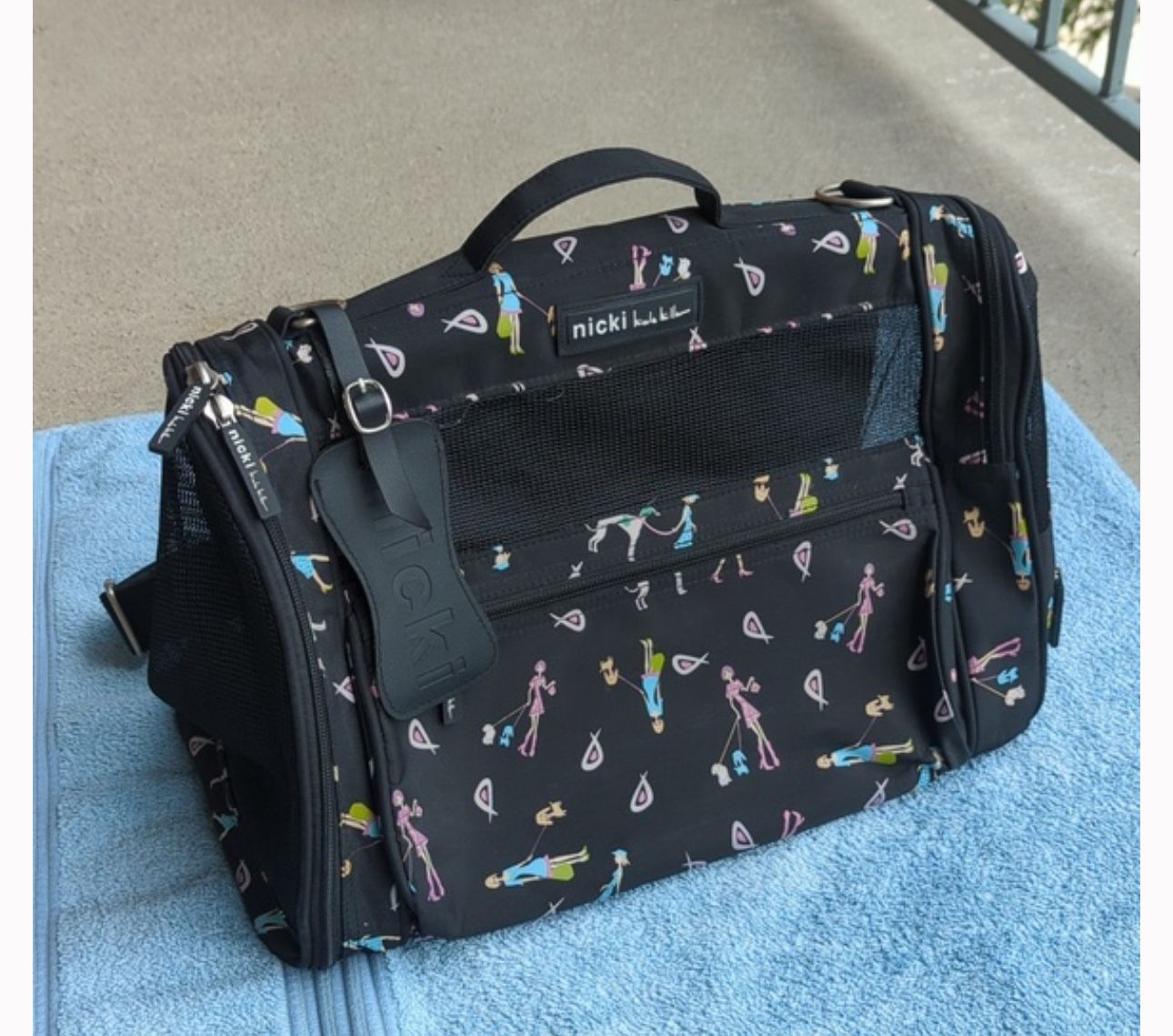 NEW Pet Carrier Nicole Miller Print