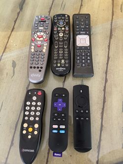 Lot of 6 TV Remote Controls