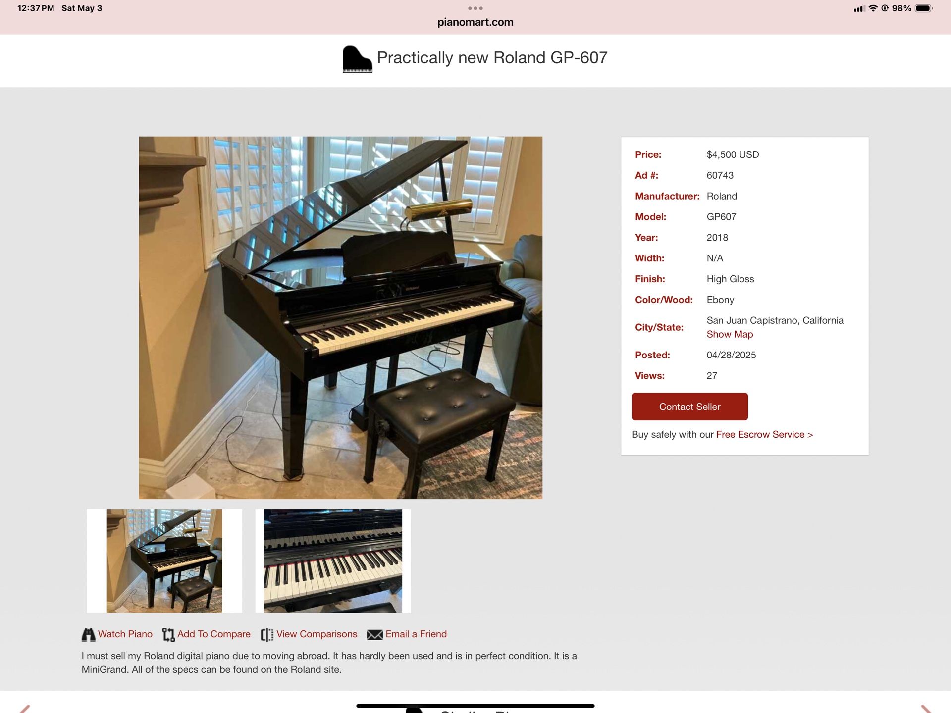 Like new Roland GP-607