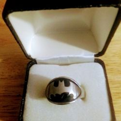 Sterling Steel.Batman Ring.Size 8🎁🎁🎁