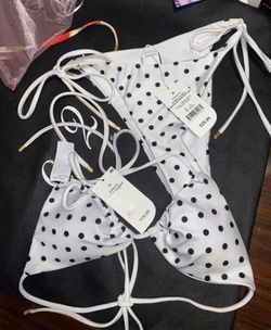 triangle polka dot bikini set