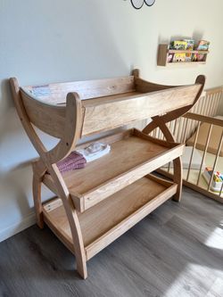 Baby Changing Table - Natural Wood