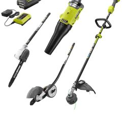 40V Expand-It Kit with String Trimmer, Edger, Pole Saw & Leaf Blower Attachments with 4.0 Ah Battery and Charger