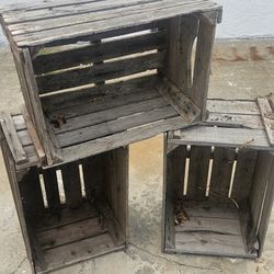 Old Original Farm Wooden Crates 