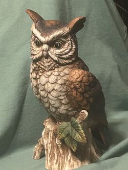 vintage ceramic owl figurine