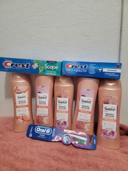 Tres shampoo suave dos acondicionadores dos pastas y un sepillo por $20