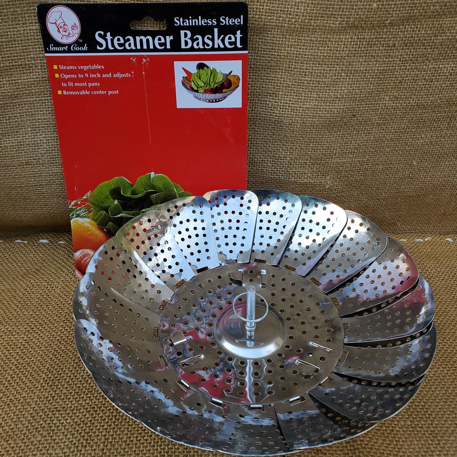 NEW 12" Stainless steel expandable steamer basket