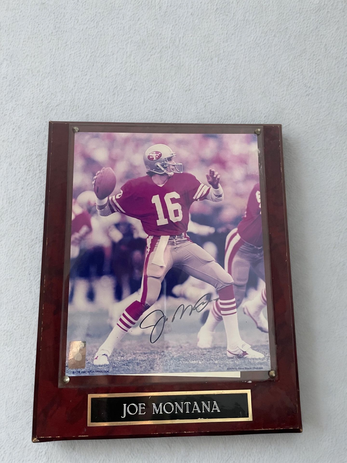 1997 Signed Joe Montana Authentic Photo With Frame