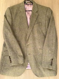Charles Tyrwhitt Luxury Scottish Tweed Blazer 46R Robert Noble Woven Scotland Sport Coat