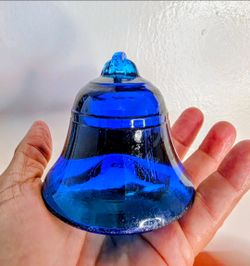 1986 Cobalt Ohio Bell Blue Glass Paperweight