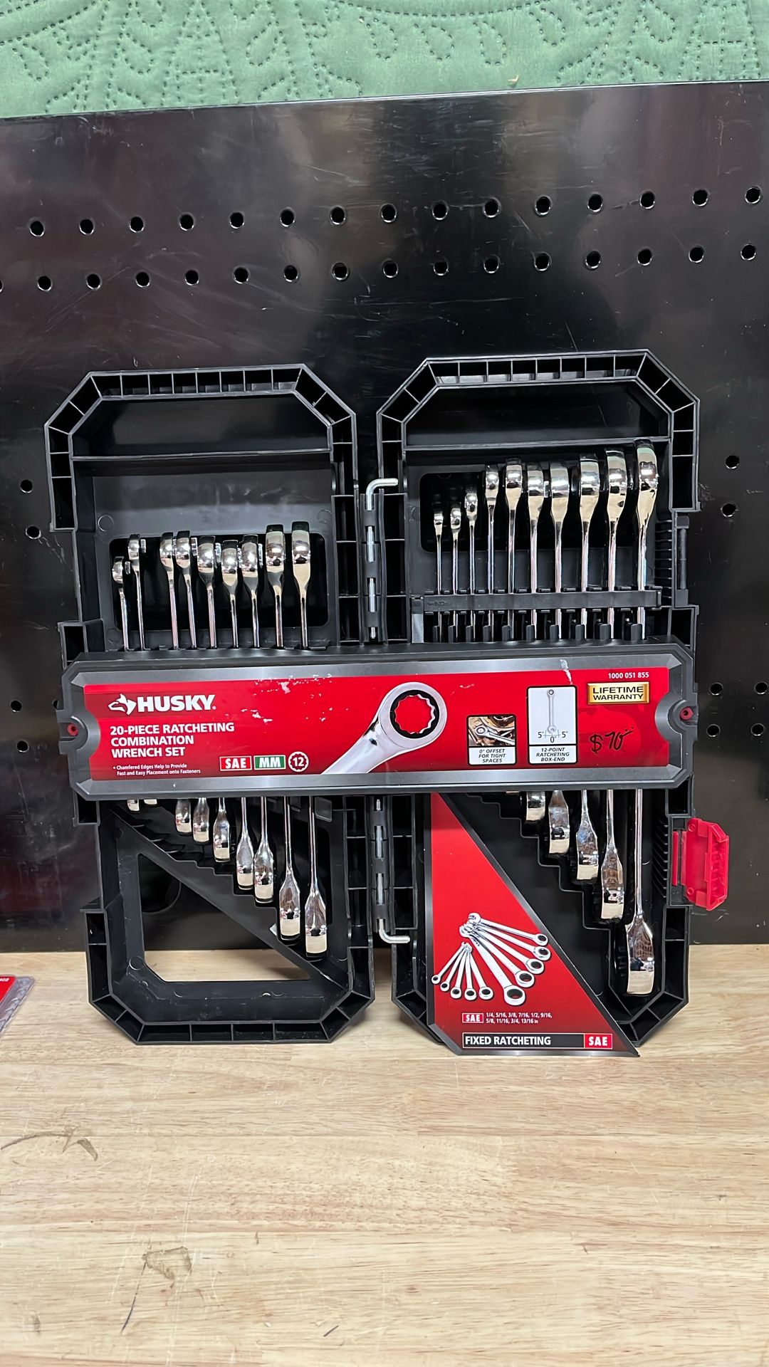 Husky 72-Tooth Ratcheting SAE/MM Combination Wrench Set (20-Piece)