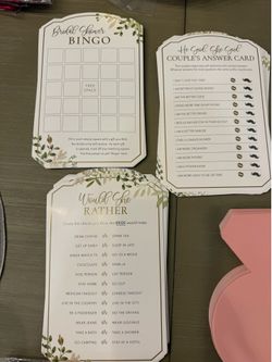 Bridal Shower Games Bride Items Misc Wedding
