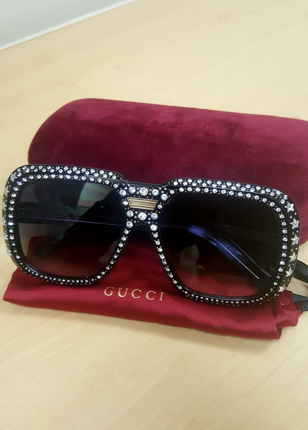 Gucci - Sunglasses Gucci-Dapper Dan - Black with Crystals - Gucci Eyewear -  Avvenice