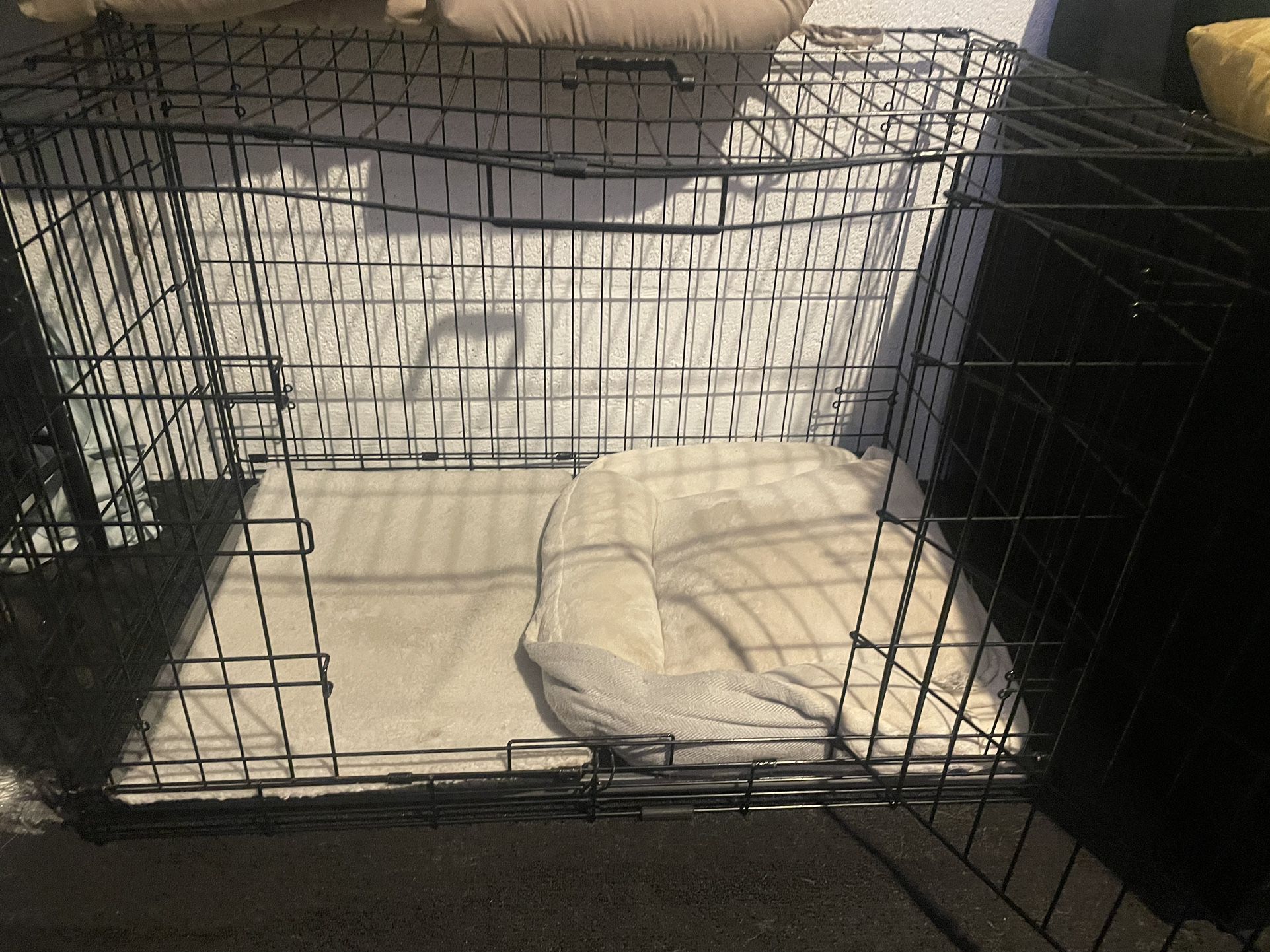 Dog Crate with pillow and mat