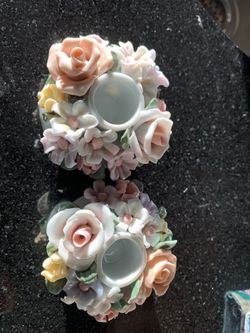 Pair of candle holders