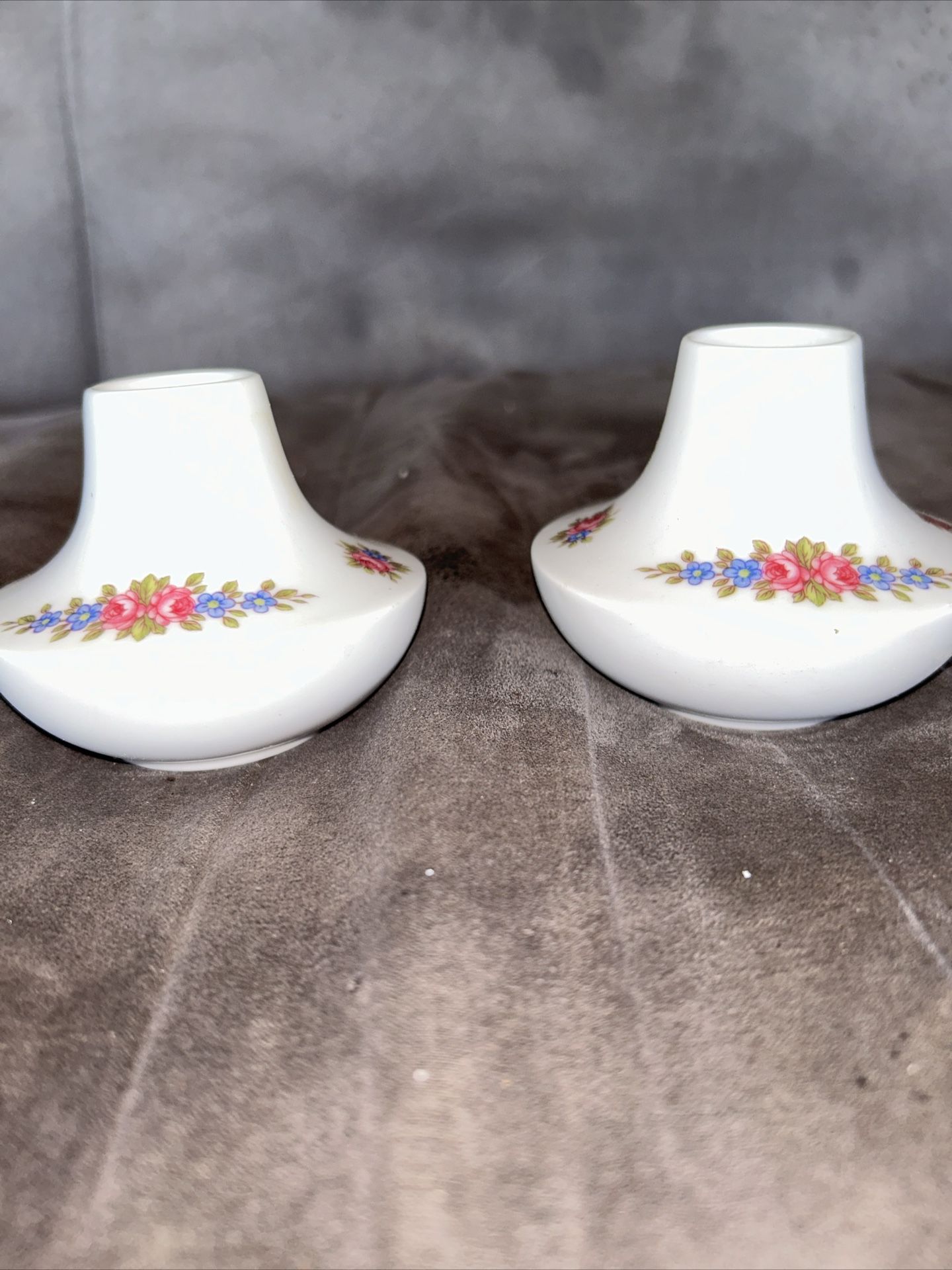 Seltman Weiden Bavaria Floral Candle Sticks Made In Germany