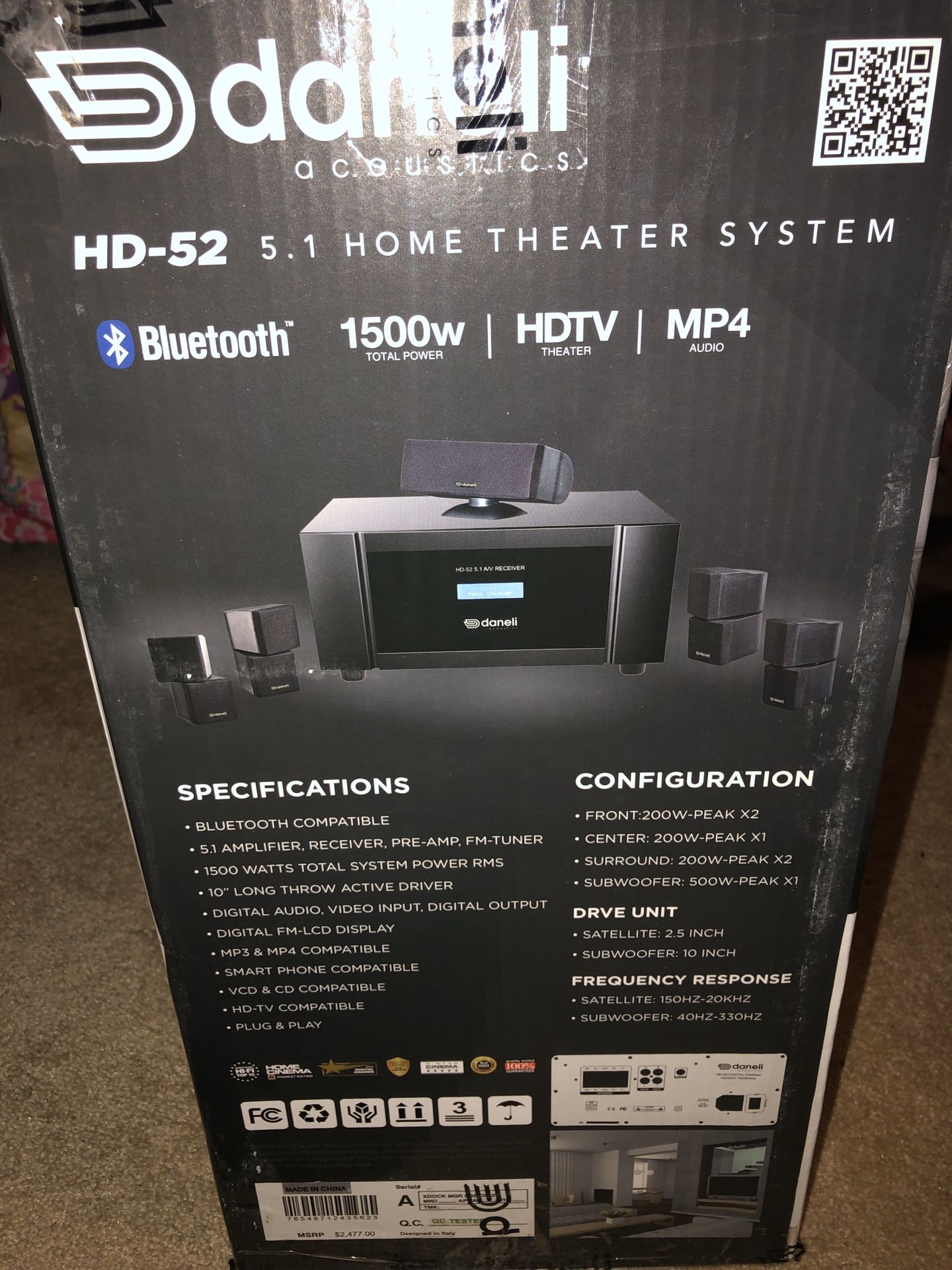 Daneli Acoustics HD - 52 HOME THEATER SYSTEM