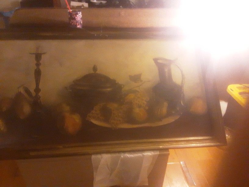 George's Couton Still Art With Mystery Painting On Back