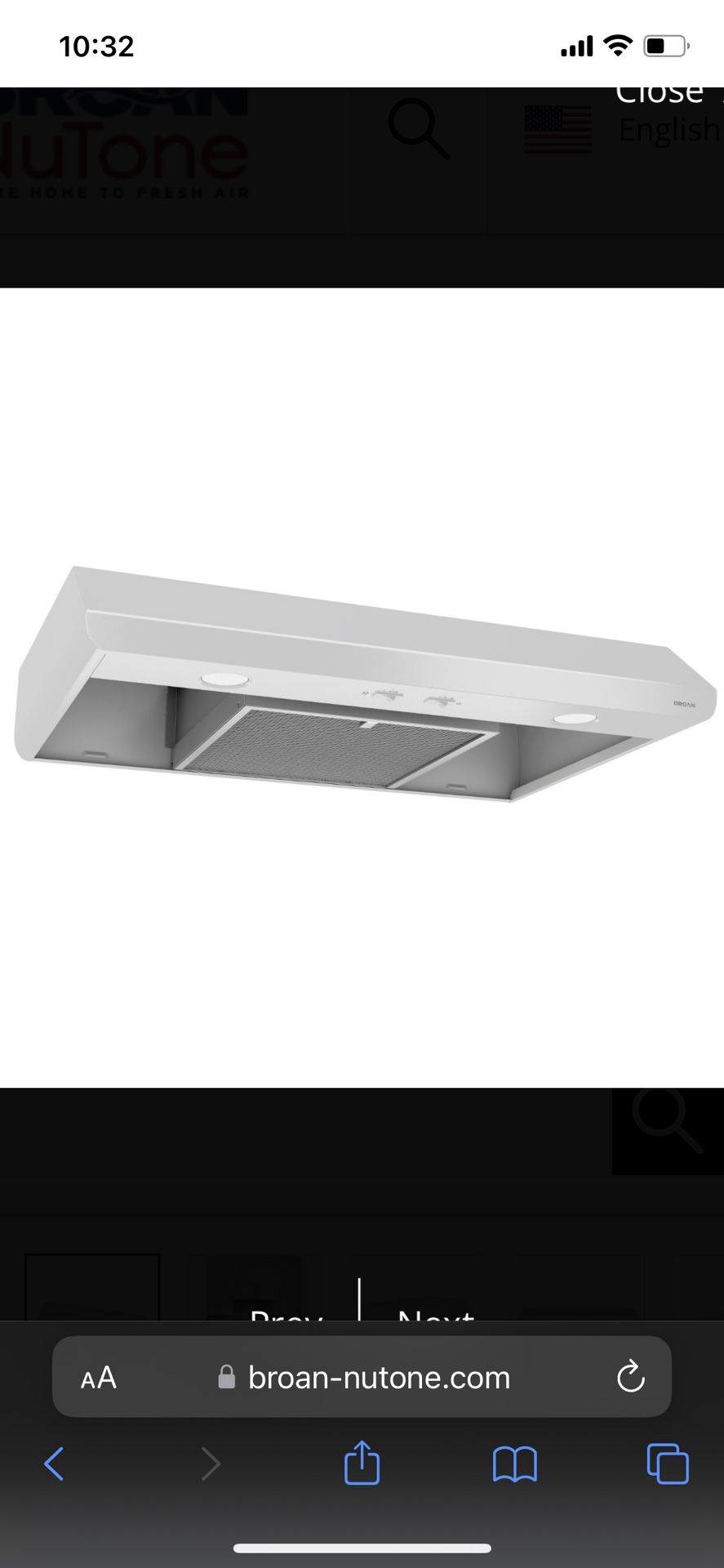Undercabinet Range Hood
