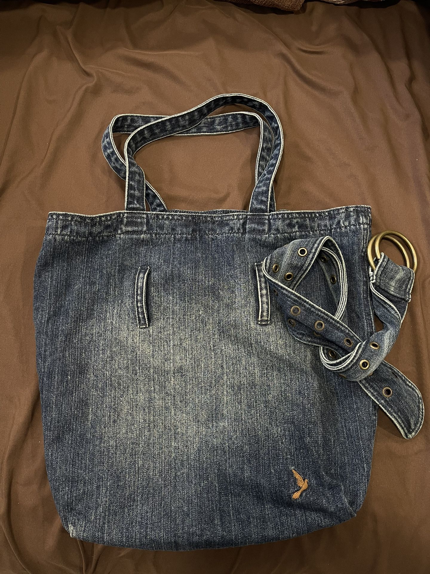 Vintage Denim Tote Bag