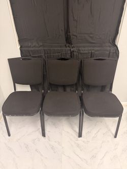 3 Interlocking Comfortable Office Chairs