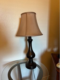 Table Lamp with Tan Shade Set