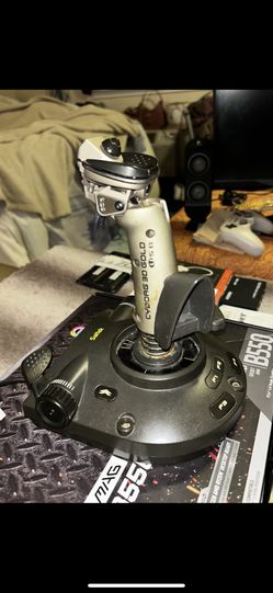 Saitek Cyborg 3D Gold USB Joystick – Rare Flight Sim Controller