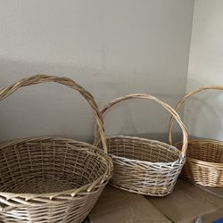 3 Different Size Baskets Good For Gifts