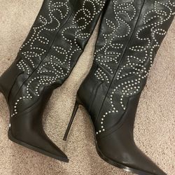 Black Cowboy Heels