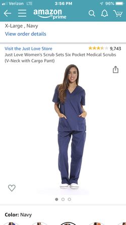 New Navy Blue Scrubs XL