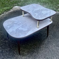 Vintage, Retro Mid Century Modern Two Tier End Table