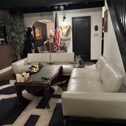 Roche Bobois Leather Connexe Sectional Sofa-Connexe Piece Is a Table.