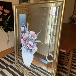 Vintage Art Deco Mirror Art