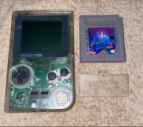 CLEAR NINTENDO GAMEBOY POCKET  HANDHELD CONSOLE WITH VIDEO GAME