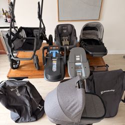 UPPAbaby Vista V2 Ultimate Bundle – Stroller, Bassinet, Mesa Car Seat (+2 Bases) + Travel Bags + Snack Tray & Extension Kit