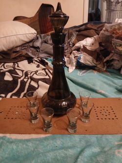 VINTAGE 1960s I Dream of Jeannie ( Jim Beam ) Decanter SET with Stopper