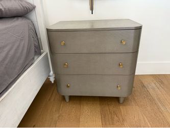 Made Goods Olivia Double Nightstand Set of 2 – Seal Faux Raffia