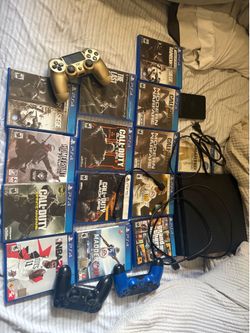 PS4 ……controllers a battery and 13 games
