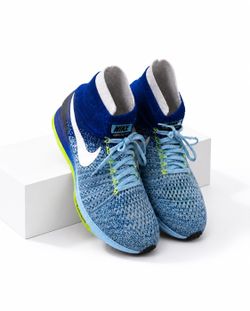 Nike Zoom All Out Flyknit Running Shoes Blue/Volt – Size 9 womens