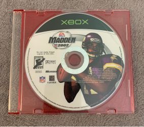 Madden 2002 Original Xbox Video Game NFL EA Games Pro Football