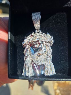 Harlem bling jesus piece 2.5 inch new sterling silver