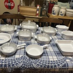  Corning Ware Blue Cornflower Cookware Set 