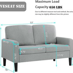 2 - Loveseat Sofa 53" Brand New In Box