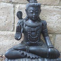 Shiva Wooden Sculpture 14 Inch Tall