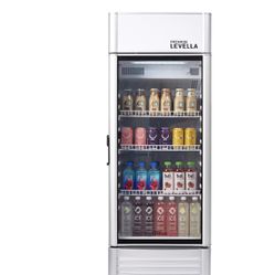 Premium LEVELLA 6.5 cu. ft. Commercial Upright Merchandiser Display Refrigerator Glass Door Beverage Cooler in Silver