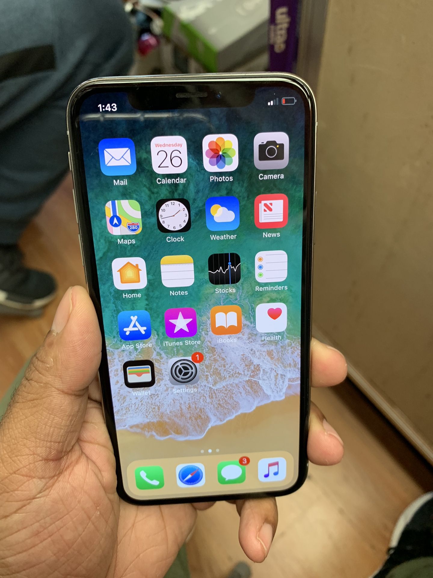 iPhone X 256gb factory unlocked Mint