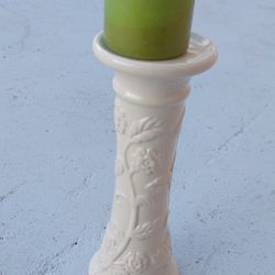 Glass Candle Holder With Decorations $5