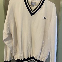 Vintage 90s ABC American Broadcast Co. Vneck Sweatshirt SZ Large