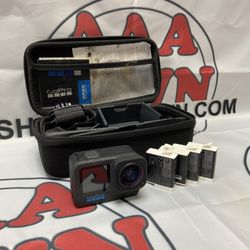 GoPro Hero 12 Black Action Camera Waterproof W/Bag and Extra Batteries 11056299