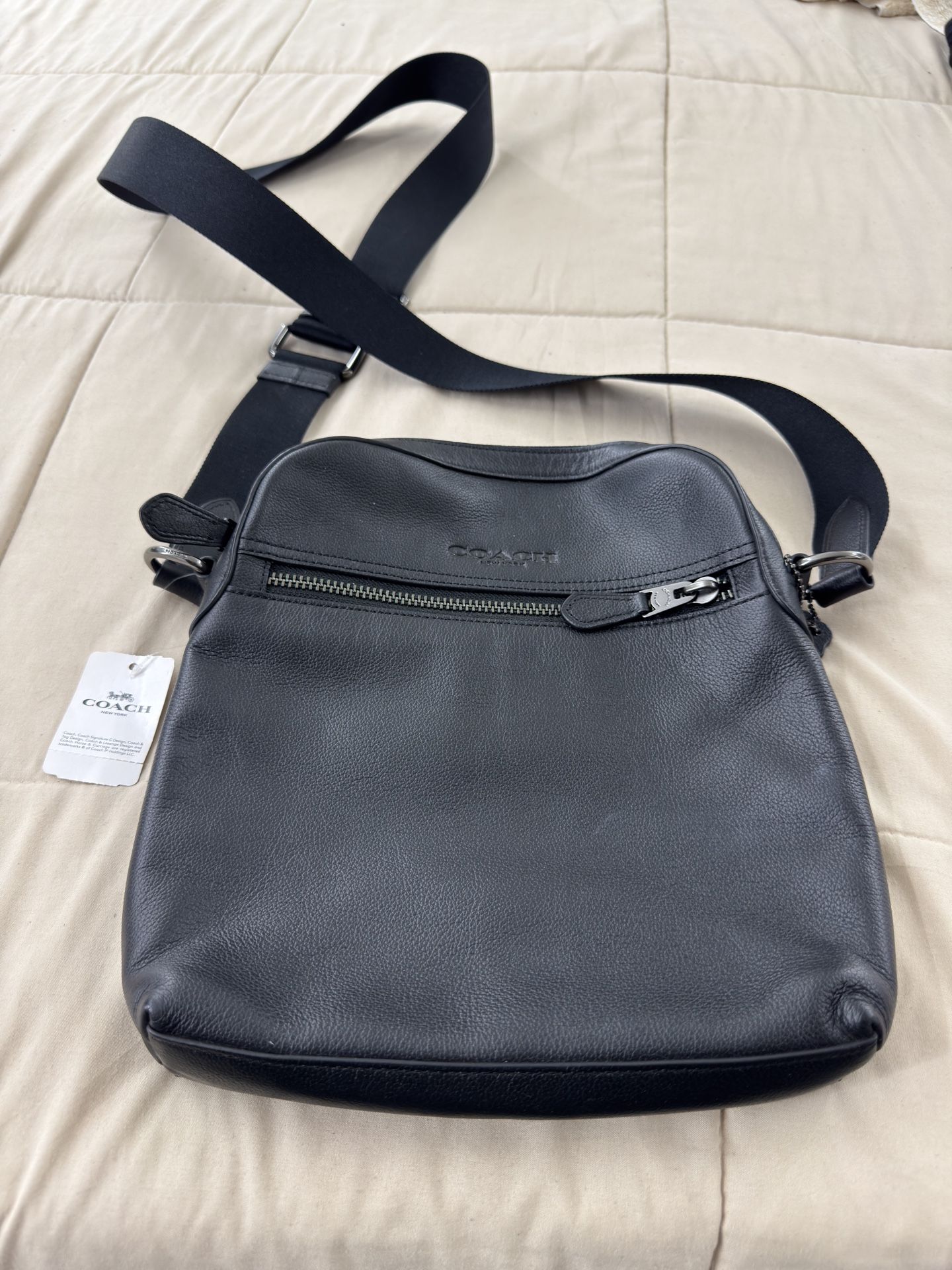 Coach Houston Flight Bag 4011 QB/BK Black Outlet